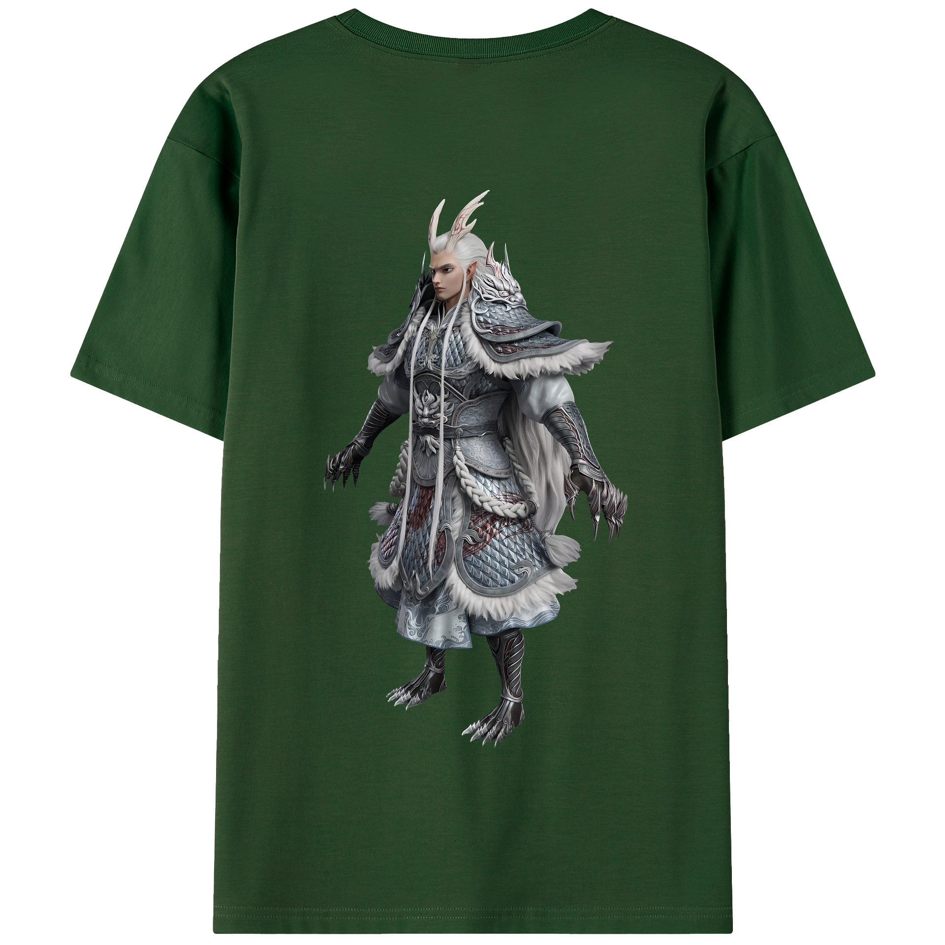 （画像用） Ne Zha 2 ナタ 魔童の大暴れ 綿100％半袖Tシャツ（背面プリント）